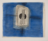 Artist: Hirschfeld Mack, Ludwig. | Title: not titled [String sound] [recto]; [Study for 'String sound'] [verso] | Date: (1963) | Technique: transfer print; watercolour addition (recto)