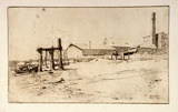 Artist: Baldwinson, Arthur. | Title: Beach, Port Augusta. | Date: 1930 | Technique: etching and aquatint, printed in dark brown ink with plate-tone, from one copper plate