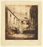 Title: The Deserted Home | Date: c. 1921 | Technique: etching, printed in sepia ink, from one plate