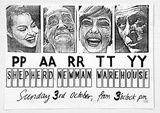 Artist: b'MERD INTERNATIONAL' | Title: b'PP AA RR TT YY Sunday 3rd October' | Date: 1984 | Technique: b'screenprint'
