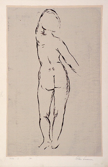 Artist: b'Sumner, Alan.' | Title: b'Nude I' | Date: c.1945 | Technique: b'screenprint, printed in colour, from two stencils'