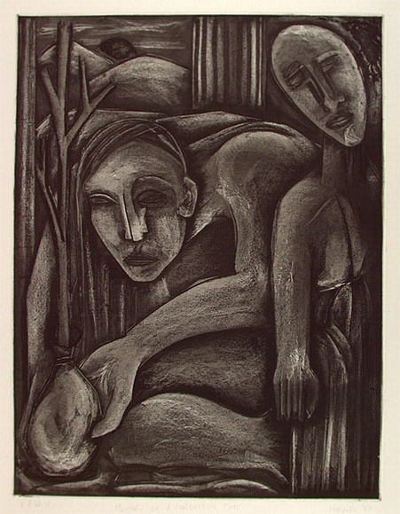 Artist: b'Harding, Richard.' | Title: b'Memory of a forgotten time' | Date: 1987 | Technique: b'etching, printed in black ink, from one plate'