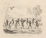 Title: bEnterrement des naturels de l'Australie [Burial of natives of Australia] | Date: 1835 | Technique: b'engraving, printed in black ink, from one steel plate'