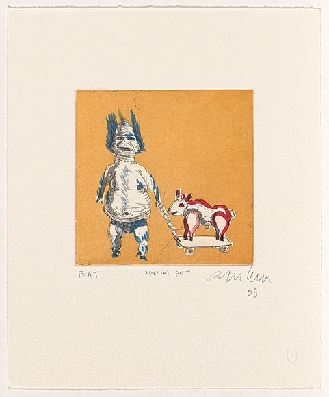 Artist: b'Cullen, Adam.' | Title: b'Special pet' | Date: 2005 | Technique: b'etching and aquatint, printed in colour, from five plates'