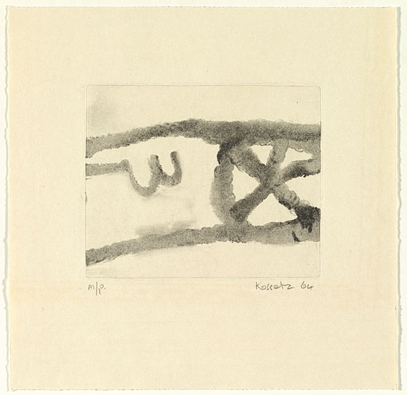 Title: not titled [monoprint] | Date: 1964 | Technique: monoprint, printed in black ink with plate-tone, from one plate