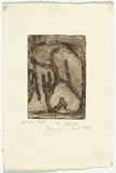 Artist: b'Cilento, Margaret.' | Title: b'The hostage.' | Date: 1993 | Technique: b'etching and aquatint, printed in brown/black ink with plate-tone, from one plate'