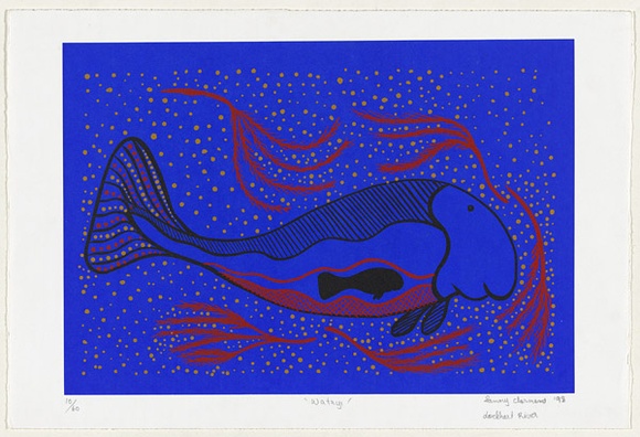 Artist: b'Clarmont, Sammy.' | Title: b'Watayi' | Date: 1998 | Technique: b'screenprint, printed in colour, from multiple stencils'