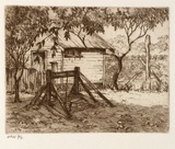 Artist: b'Stockfeld, R.H.' | Title: b'The old well' | Date: c.1935 | Technique: b'etching, printed in sepia ink, from one plate'