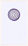 Title: not titled [purple stamp of large spiral] | Date: 2007 | Technique: hand-stamped postcard