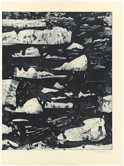 Artist: SCHMEISSER, Jorg | Title: Iceberg alley | Date: 2002 | Technique: etching, printed in blue/black ink, from one plate | Copyright: © Jörg Schmeisser