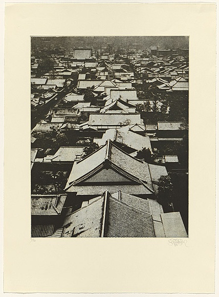 Artist: b'SCHMEISSER, Jorg' | Title: b'not titled [Teramachidori in Kyoto].' | Date: 1980 | Technique: b'photo-etching, printed in colour' | Copyright: b'\xc2\xa9 J\xc3\xb6rg Schmeisser'