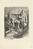 Artist: b'Dyson, Will.' | Title: b'Searching for German booby traps near Ligny-Thilloy.' | Date: 1918 | Technique: b'lithograph, printed in black ink, from one stone'