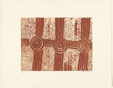 Artist: b'LONG AKEMARR, Roley' | Title: b'not titled' | Date: 2001 | Technique: b'etching and aquatint, printed in ochre ink, from one plate'