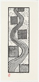 Artist: b'Gerard, Johannes C.' | Title: b'Pattern of a Japanese garden (Kyoto) [no. 7079].' | Date: 1993 | Technique: b'linocut, printed in black ink, from one block'