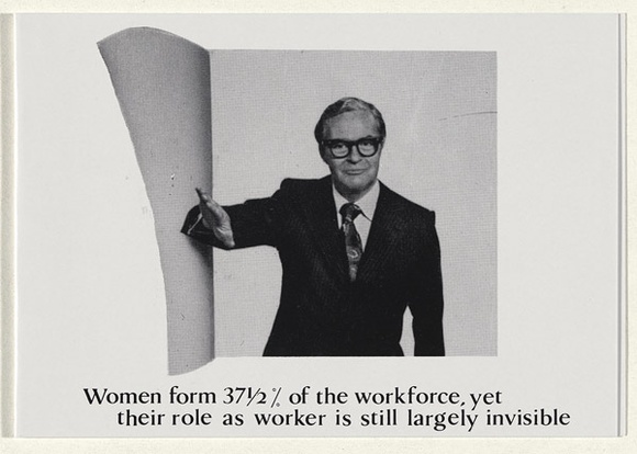 Artist: b'Lyssiotis, Peter.' | Title: b'Women form 37 1/2 of the workforce yet their role as worker is still largely invisible' | Date: 1989 | Technique: b'photo-offset-lithograph'