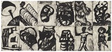 Artist: PARR, Mike | Title: The psychopathic family. | Date: 1994 | Technique: lift-ground aquatints, printed in black ink, each from one copper plate