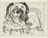 Artist: BOYD, Arthur | Title: Two figures on a couch. | Date: 1968-69 | Technique: etching, printed in black ink, from one plate | Copyright: Reproduced with permission of Bundanon Trust