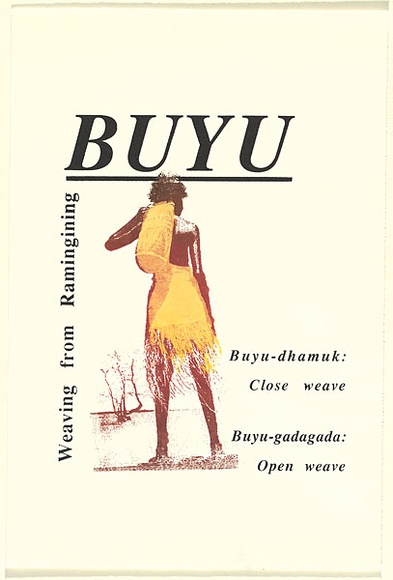 Artist: b'Artist unknown' | Title: b'Buyu' | Date: c.1992 | Technique: b'screenprint'