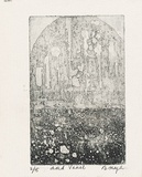 Artist: b'MEYER, Bill' | Title: b'Acid vault' | Date: 1969 | Technique: b'etching and aquatint, printed in black ink, from one plate' | Copyright: b'\xc2\xa9 Bill Meyer'