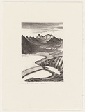 Artist: b'Elliott, Fred W.' | Title: b'Melt Stream, Masson Range' | Date: 1997, February | Technique: b'photo-lithograph, printed in black ink, from one stone' | Copyright: b'By courtesy of the artist'