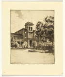 Artist: PLATT, Austin | Title: Methodist Ladies College, Launceston | Date: 1937 | Technique: etching, printed in black ink, from one plate
