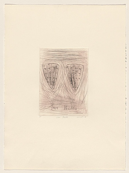 Title: Two shells | Date: 1981 | Technique: drypoint, printed in black ink, from one perspex plate