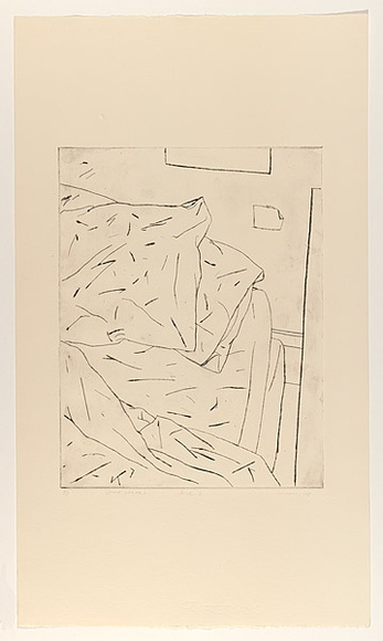 Title: b'Bed 2' | Date: 1978 | Technique: b'drypoint, printed in black ink, from one perspex plate'