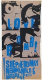 Artist: b'MERD INTERNATIONAL' | Title: b'Love bomb May 6' | Date: 1984 | Technique: b'screenprint, printed in colour, from two stencils'