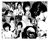 Artist: b'Larter, Richard.' | Title: b'no title (Portraits of women)' | Date: 1968 | Technique: b'screenprint, printed in black ink, from one stencil'