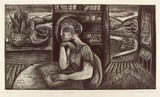 Artist: Harding, Richard. | Title: A woman | Date: 1988, October | Technique: etching, printed in black ink, from one plate