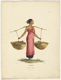 Title: Timor. Canda Jeune fille Malaise. | Date: c.1807 | Technique: stipple-engraving, printed in colour, from one plate; hand-coloured