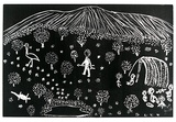 Artist: PANUNGA, Margaret | Title: not titled [No.64] | Date: 1990 | Technique: woodcut, printed in black ink, from one block