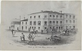 Artist: b'GILL, S.T.' | Title: b'Bank of New South Wales, Melbourne.' | Date: 1855 | Technique: b'lithograph, printed in black ink, from one stone'