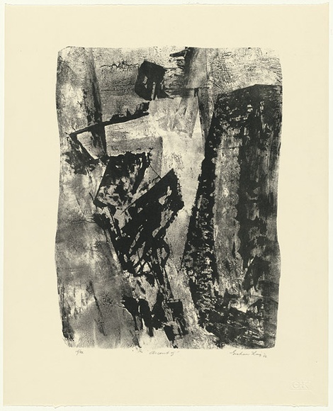 Artist: b'KING, Grahame' | Title: b'Ascent II' | Date: 1962 | Technique: b'lithograph, printed in black ink, from stones [or plates]'