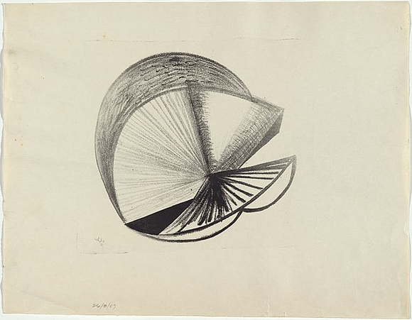 Artist: b'Burns, Peter.' | Title: b'Core.' | Date: 1957 | Technique: b'lithograph, printed in black ink, from one stone' | Copyright: b'\xc2\xa9 Peter Burns'