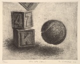 Artist: Cooper, Simon. | Title: Still life (ball) | Date: 1993 | Technique: etching, printed in black ink, from one plate