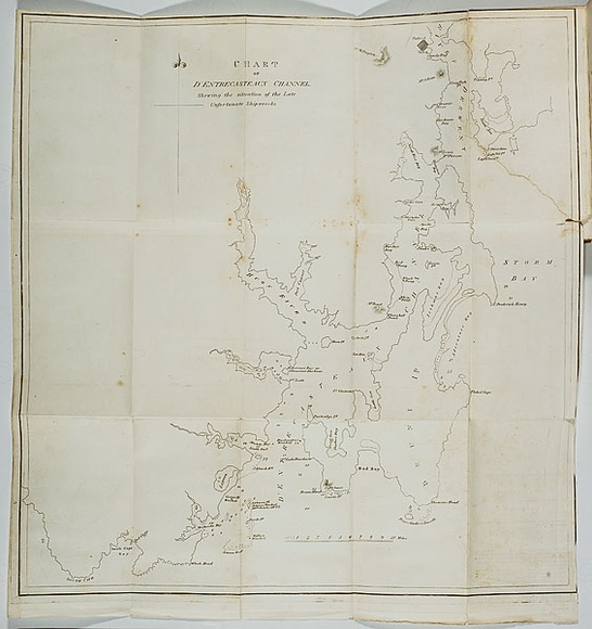 Title: bChart of D'entrecasteaux Channel. | Date: 1835 | Technique: b'engraving, printed in black ink, from one plate'