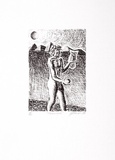 Artist: b'NODEN, Guy' | Title: b'Messenger.' | Date: 1989 | Technique: b'lithograph, printed in black ink, from one stone'