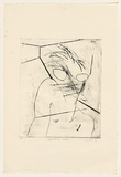 Title: Self-portrait - naked | Date: 1976 | Technique: drypoint, printed in black ink, from one perspex plate