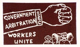 Artist: Wonderful Art Nuances Club. | Title: Workers unite. (Poster supporting SEC maintenance workers' strike, La Trobe Valley, Victoria, 1977). | Date: (1977) | Technique: linocut, printed in red ink, from multiple blocks