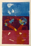 Artist: SHEARER, Mitzi | Title: not titled | Technique: linocut, printed in colour, from four blocks