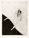 Artist: BALDESSIN, George | Title: Falling woman. | Date: 1964 | Technique: etching and aquatint, printed in black ink, from one plate