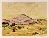 Artist: Sumner, Alan. | Title: Lysterfield landscape | Date: 1948 | Technique: screenprint, printed in colour, from 16 stencils