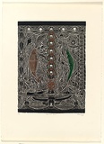 Artist: b'Warrior, Matatia Andrew.' | Title: b'Ng\xc3\xb6lmun Buai (My family tree)' | Date: 2001 | Technique: b'linocut, printed in colour, from one block'