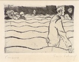 Artist: Scharf, Theo. | Title: Cinema. | Date: c.1922 | Technique: etching | Copyright: © The Estate of Theo Scharf.