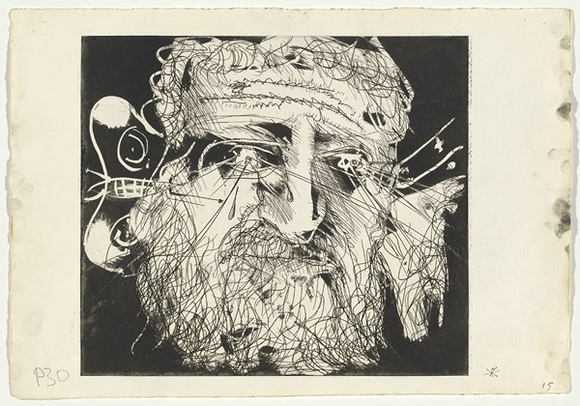 Artist: b'BOYD, Arthur' | Title: b'Chorus: Invoke with a shout....' | Date: (1970) | Technique: b'etching and aquatint, printed in black ink, from one plate' | Copyright: b'Reproduced with permission of Bundanon Trust'