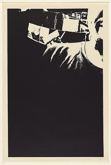 Artist: b'EARTHWORKS POSTER COLLECTIVE' | Title: b'Sydney University Art Workshop (2 of a series of 4 poster panels).' | Date: 1975 | Technique: b'screenprint, printed in black ink, from one stencil'