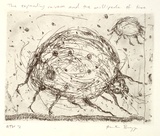 Artist: b'Bragge, Anita.' | Title: b'The expanding universe and the millipede of time' | Date: 1999, September | Technique: b'etching, printed in black ink, from one plate'