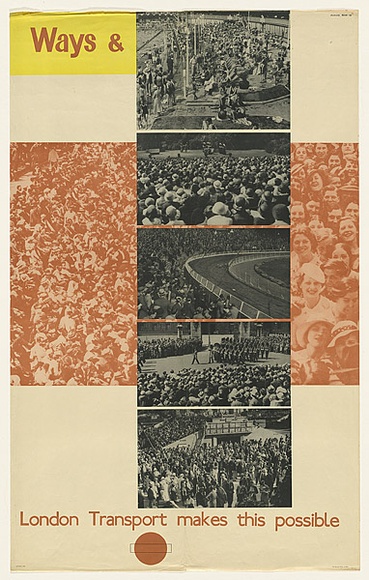 Artist: b'Beck, Richard.' | Title: b'Ways &: London transport makes this possible.' | Date: 1938 | Technique: b'lithograph, printed in colour, from multiple plates'