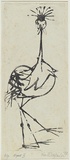 Artist: b'Hodgkinson, Frank.' | Title: b'Egret II' | Date: 1953 | Technique: b'sugar lift aquatint, printed in black ink, from one plate'